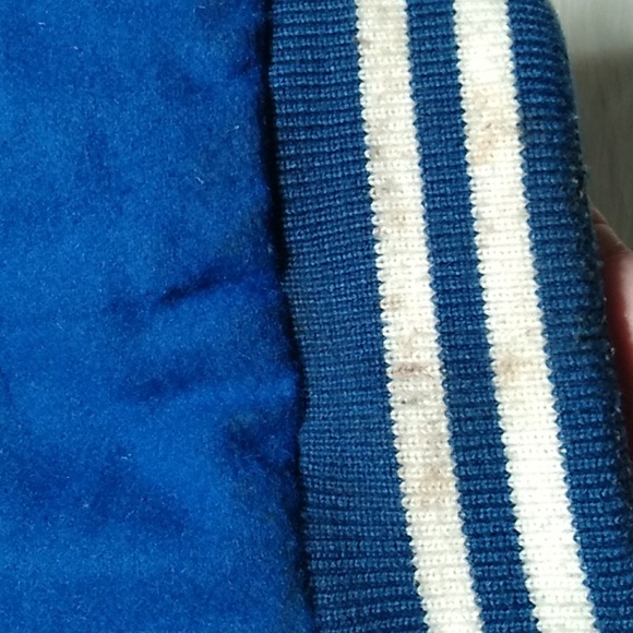 FINAL SALE! RARE! Sigma Refined Greek Blue Wool White Leather Letterman Jacket - Picture 10 of 16